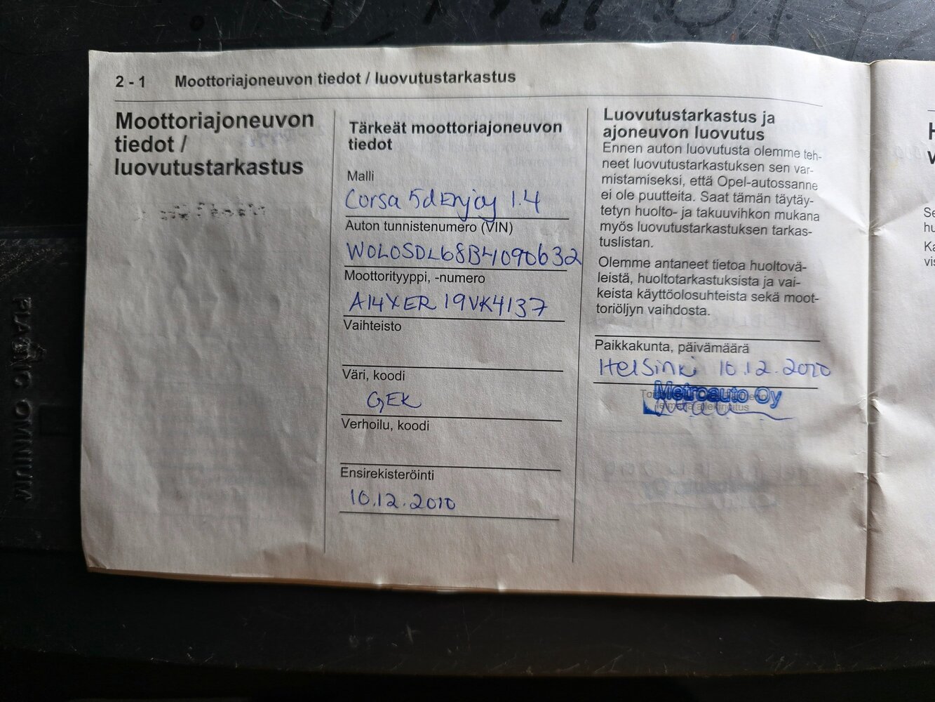 Opel Corsa vaihtoauto