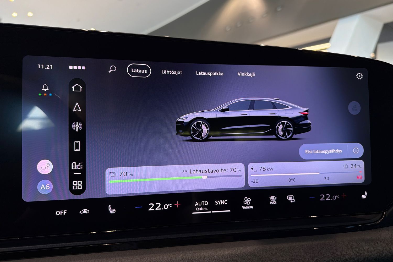 heti ajoon Audi A6 e-tron