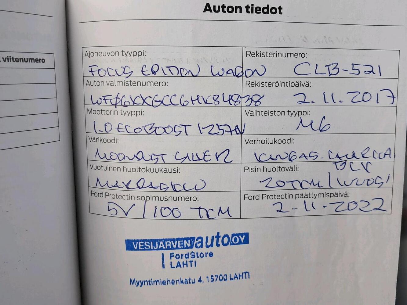 Ford Focus vaihtoauto