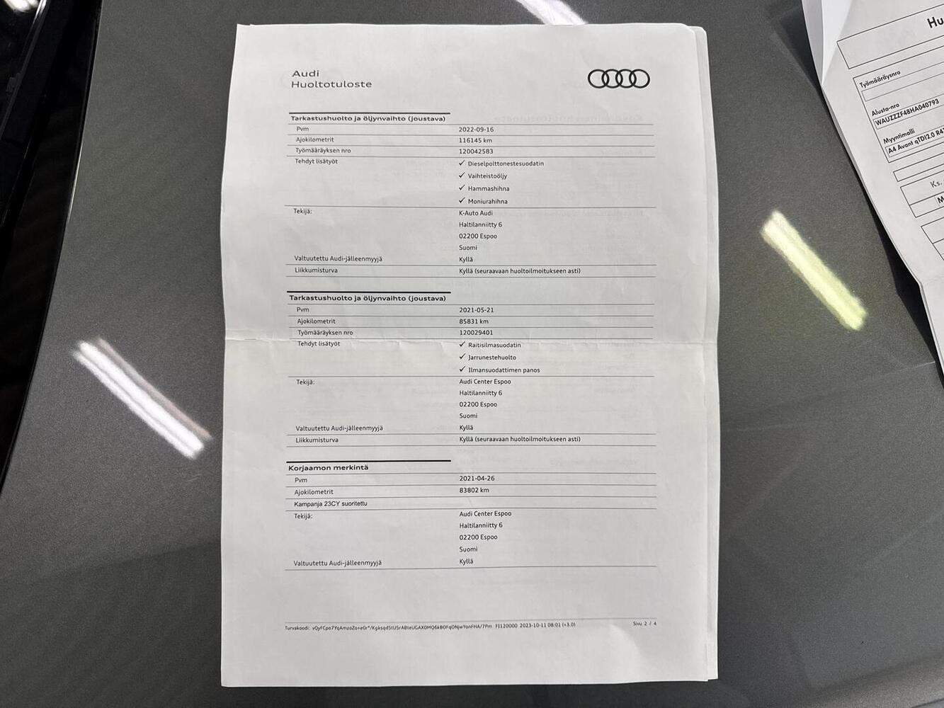 Audi A4 vaihtoauto