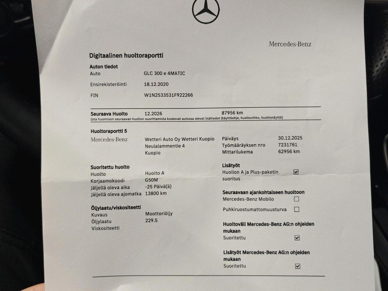 Mercedes-Benz GLC vaihtoauto