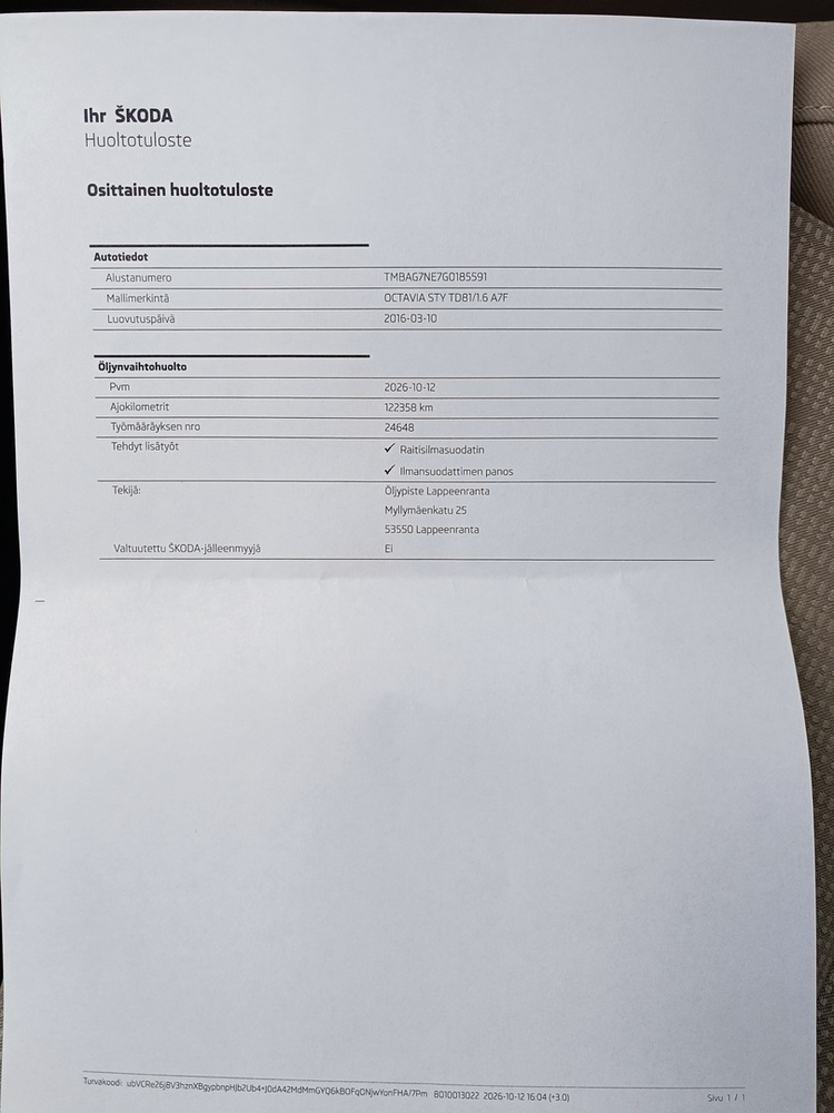Skoda Octavia vaihtoauto