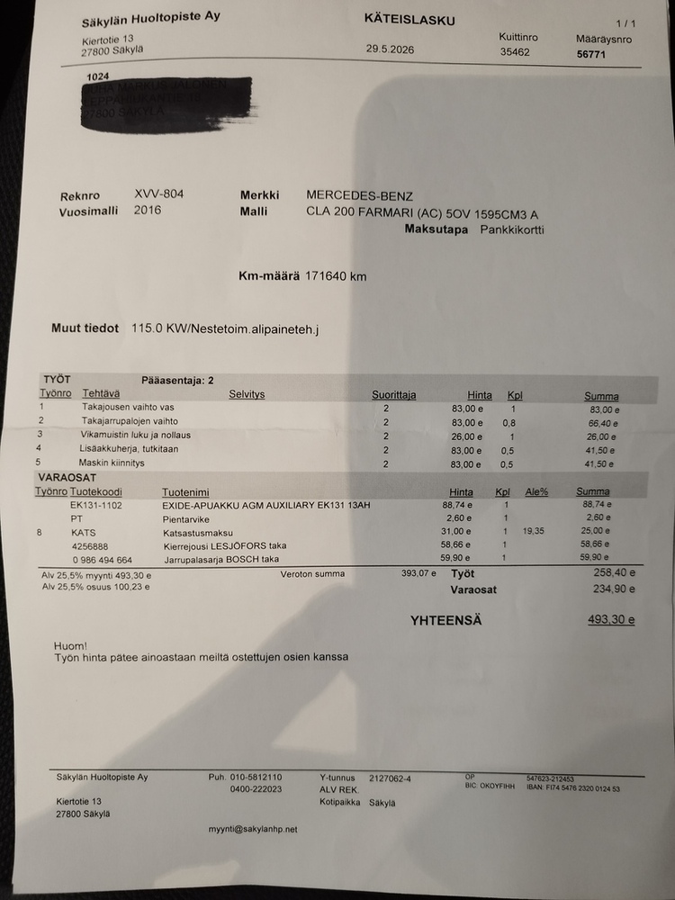 Mercedes-Benz CLA-sarja vaihtoauto