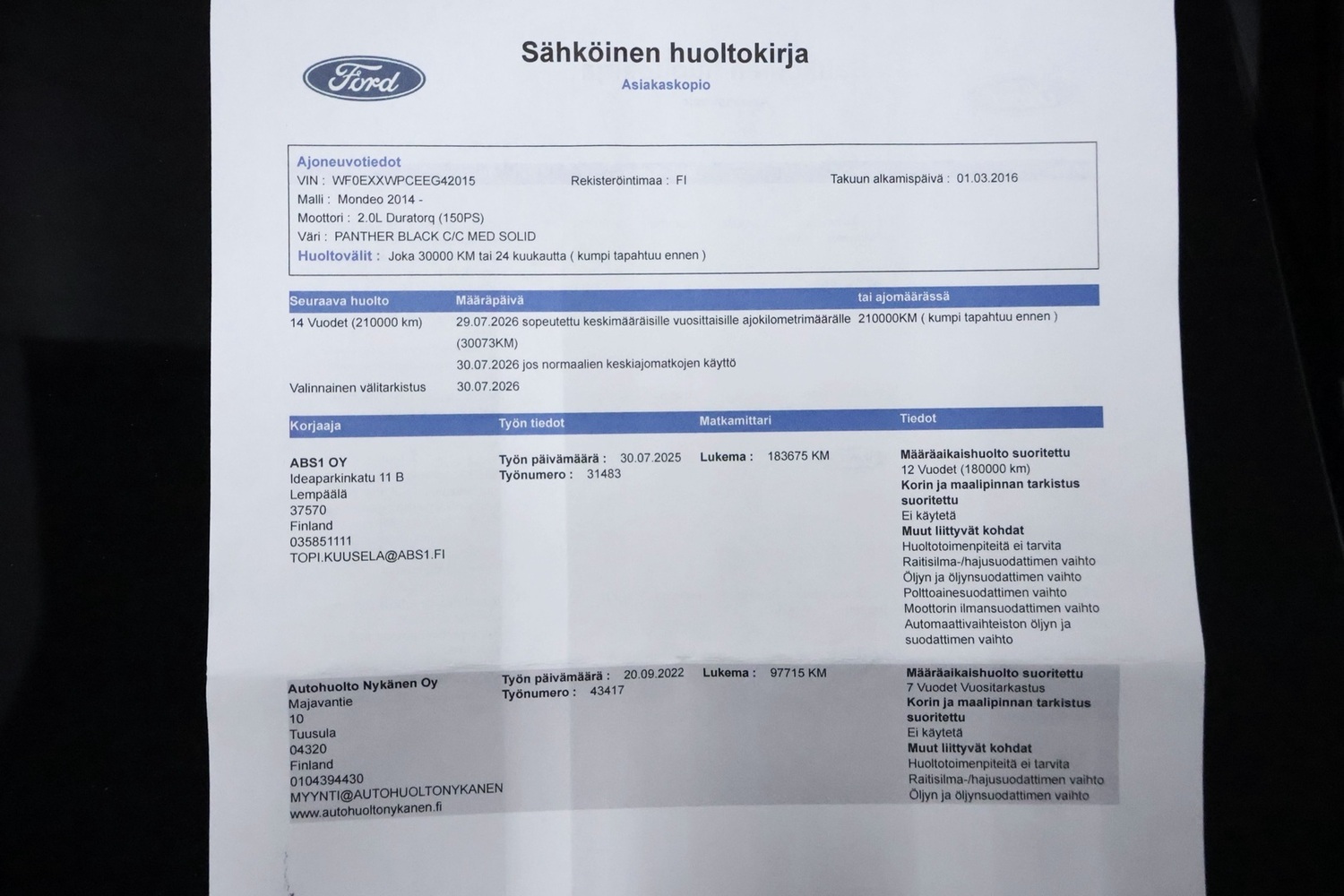 Ford Mondeo vaihtoauto