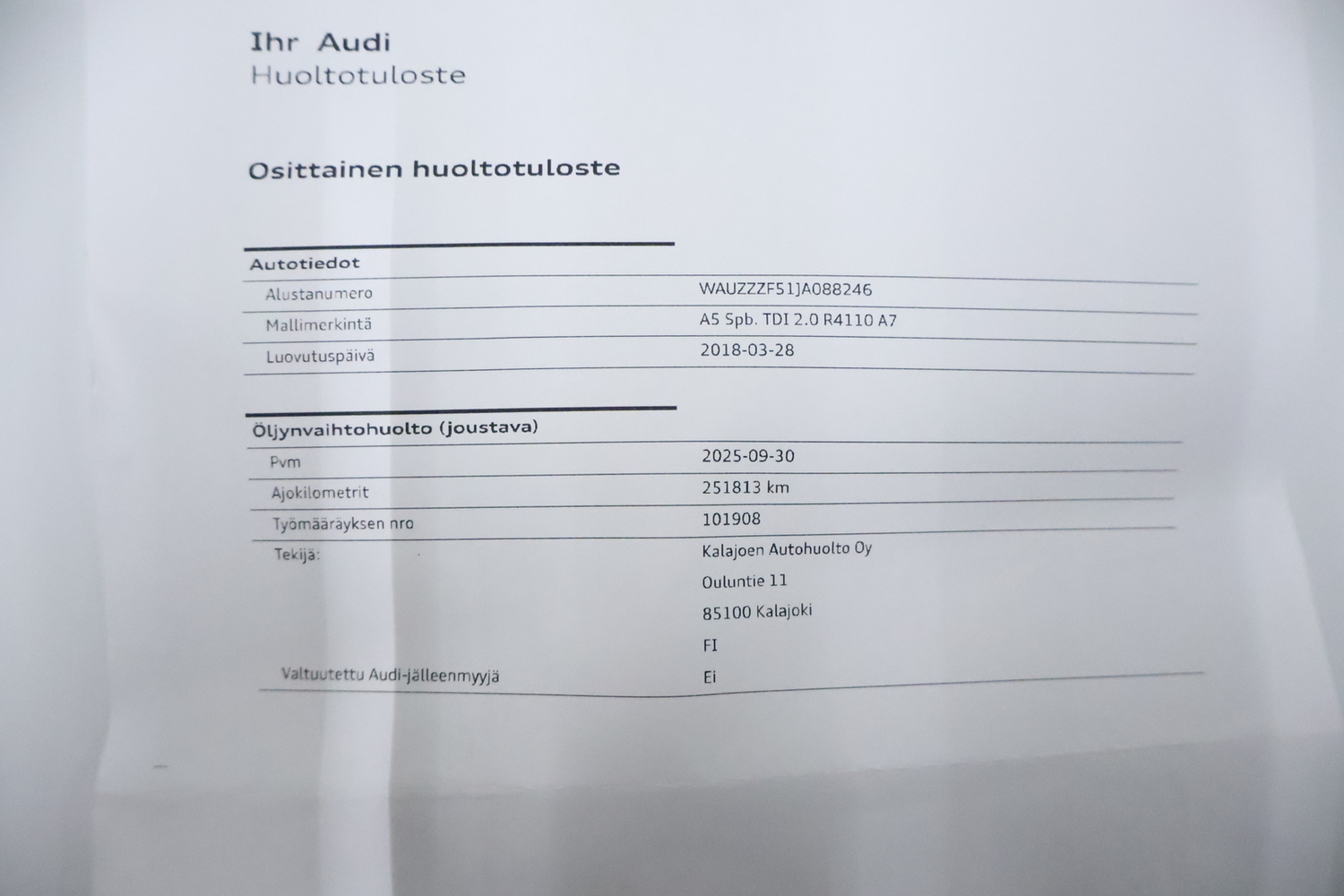 Audi A5 vaihtoauto