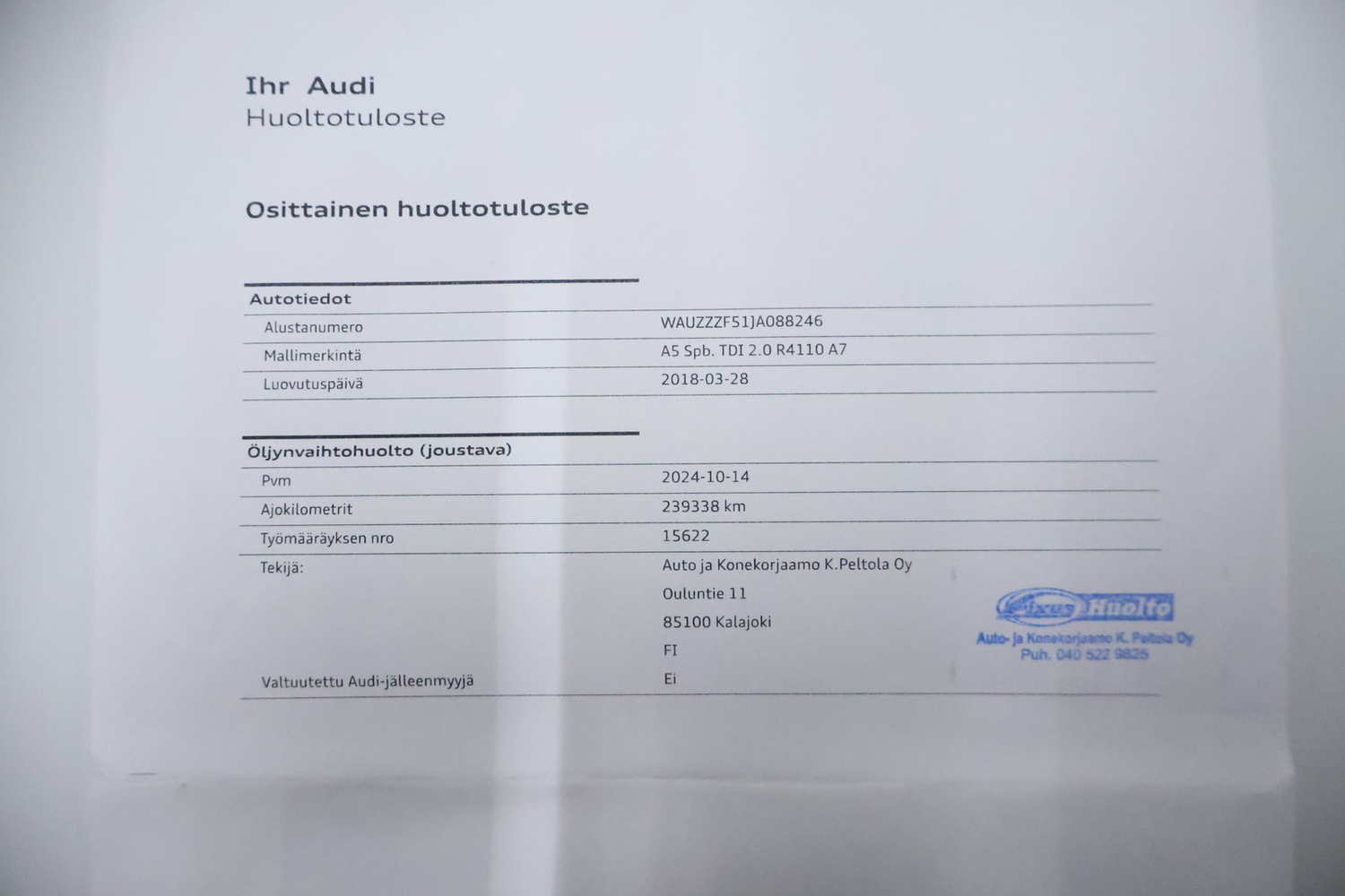 Audi A5 vaihtoauto