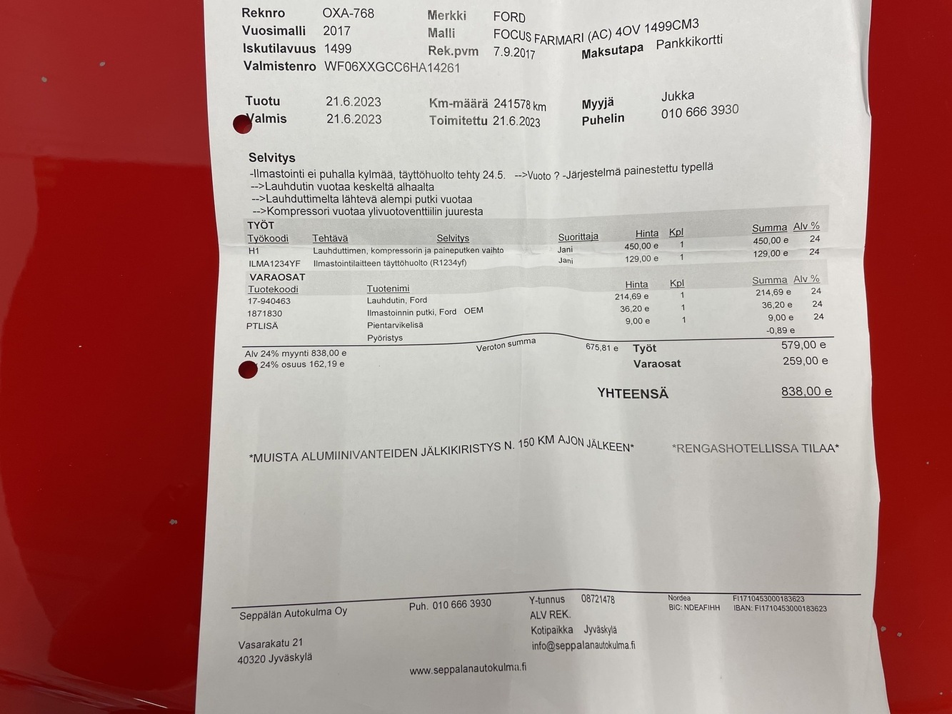 Ford Focus vaihtoauto