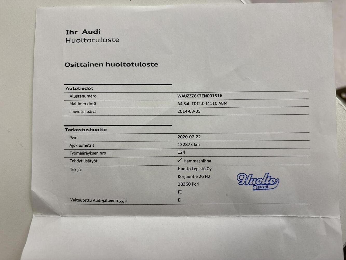 Audi A4 vaihtoauto