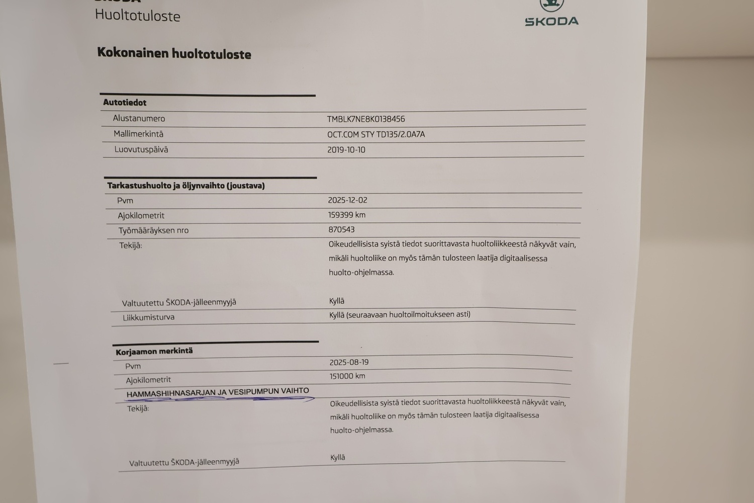 Skoda Octavia vaihtoauto