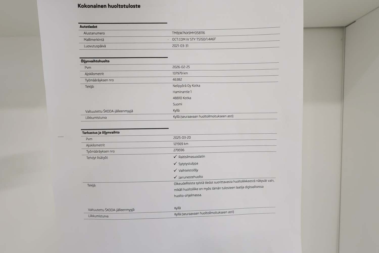 Skoda Octavia vaihtoauto
