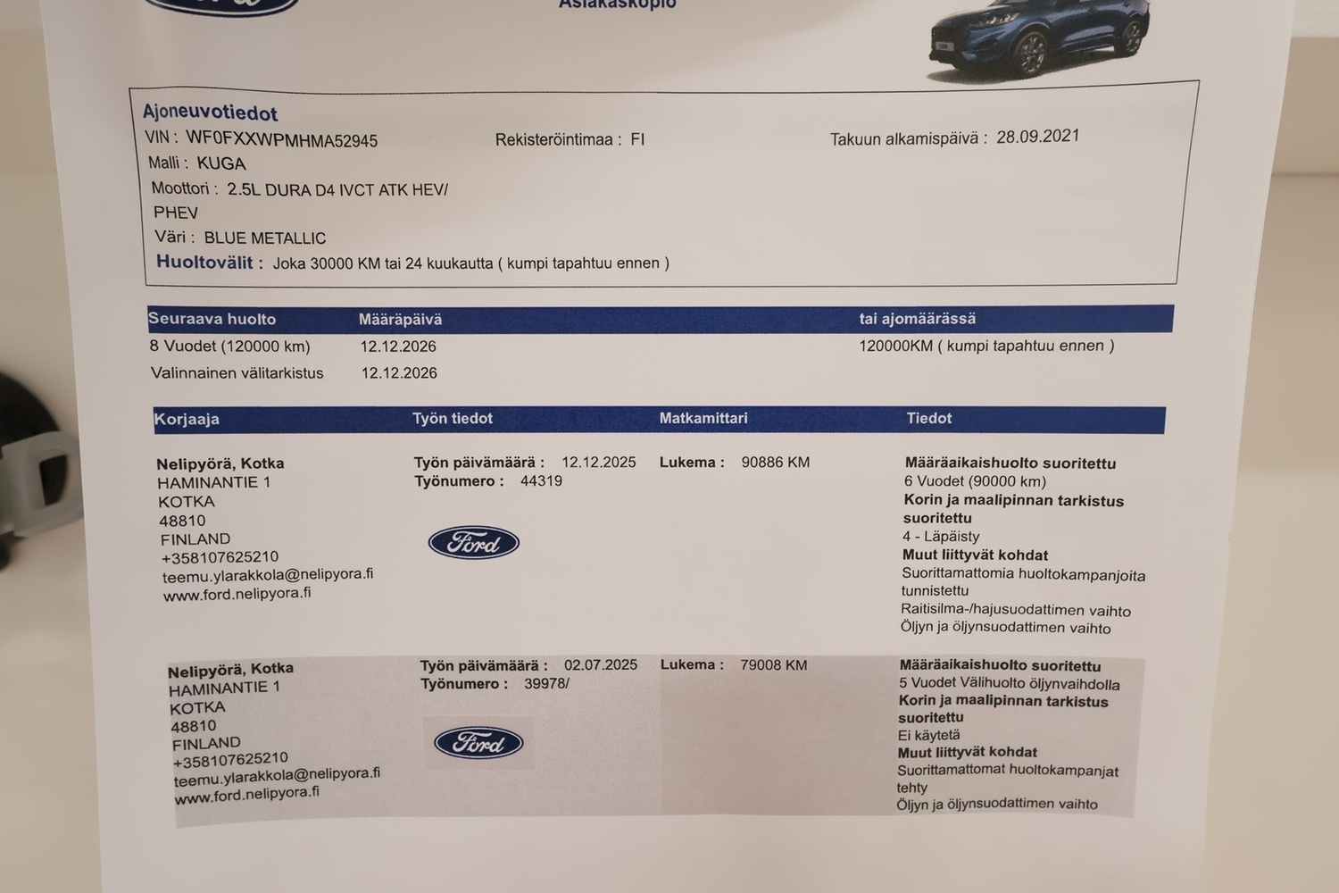Ford Kuga vaihtoauto