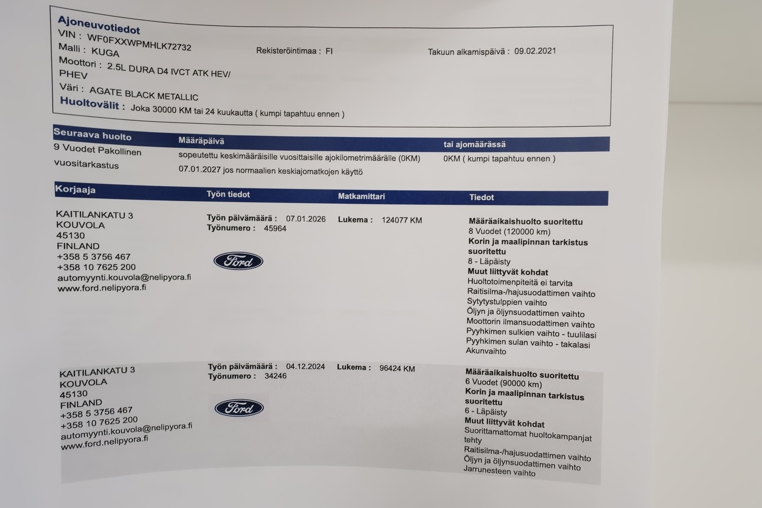 Ford Kuga vaihtoauto