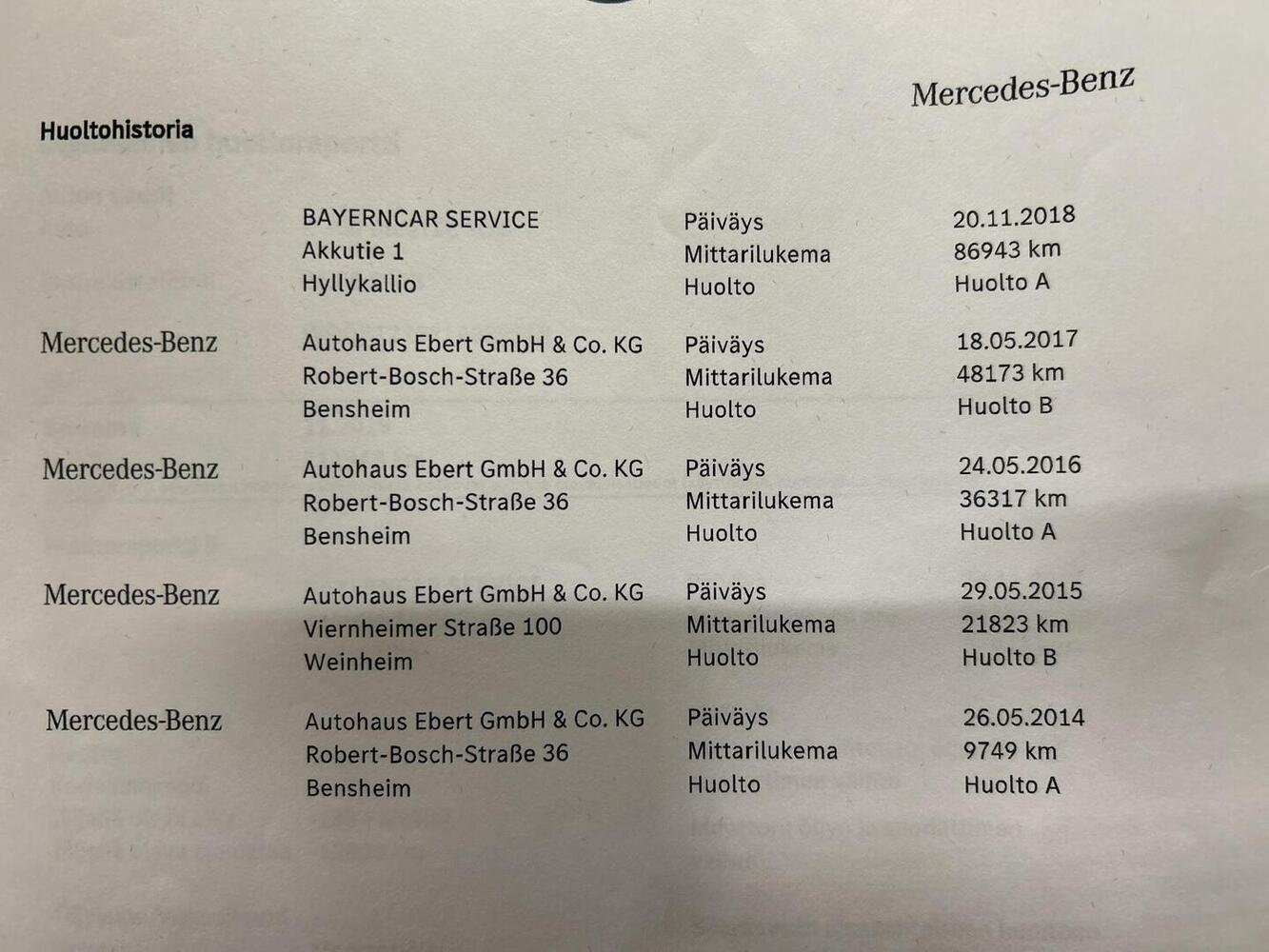 Mercedes-Benz E vaihtoauto