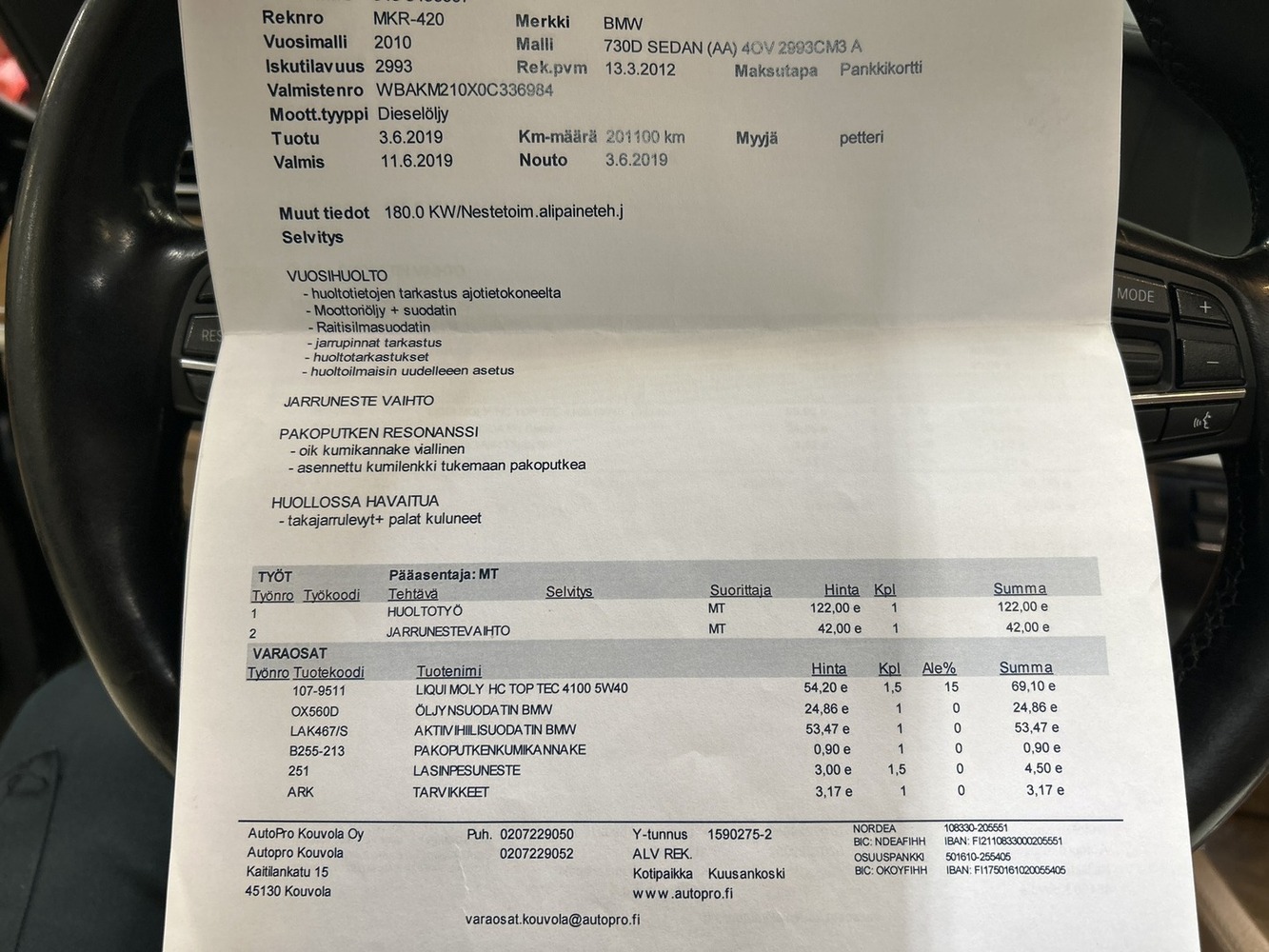 BMW 730 vaihtoauto