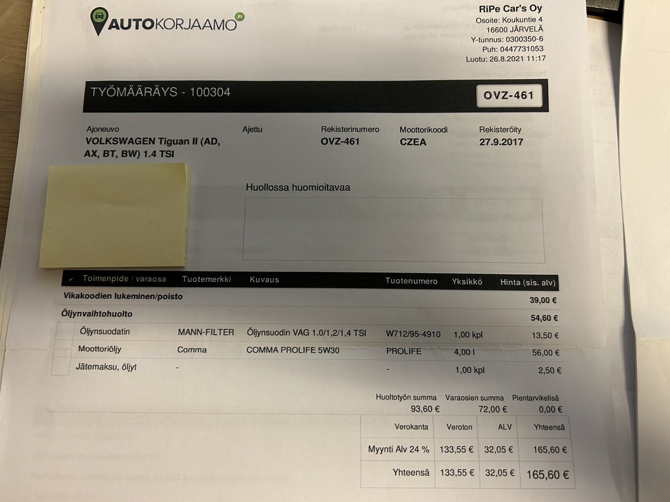 Volkswagen Tiguan vaihtoauto