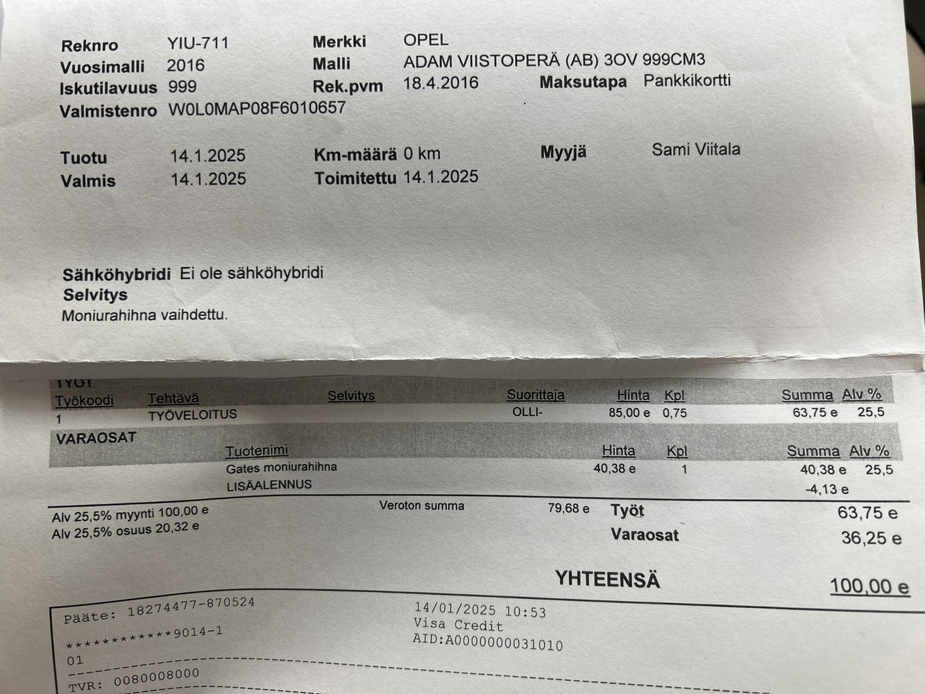 Opel Adam vaihtoauto