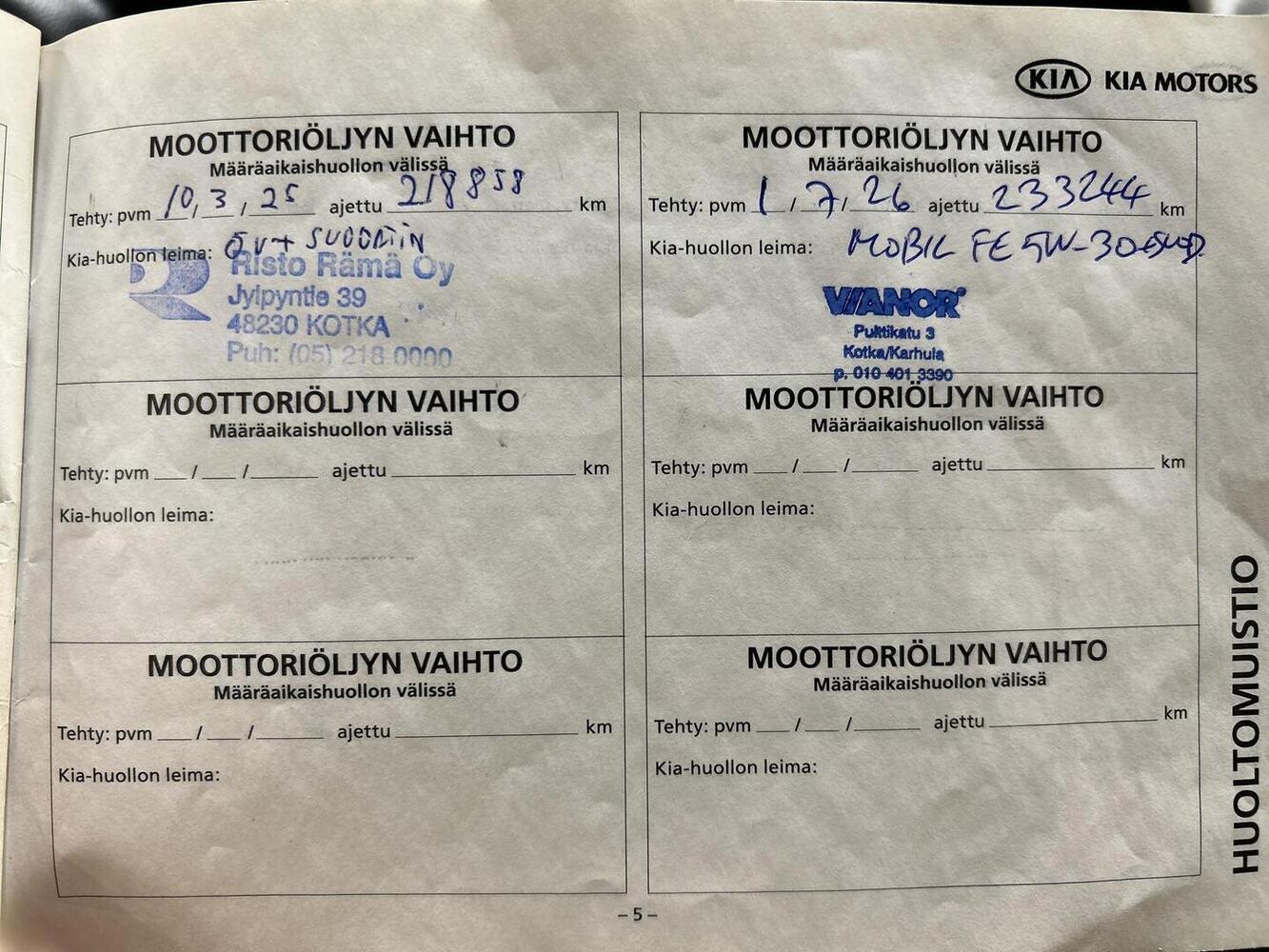 Kia Carens vaihtoauto
