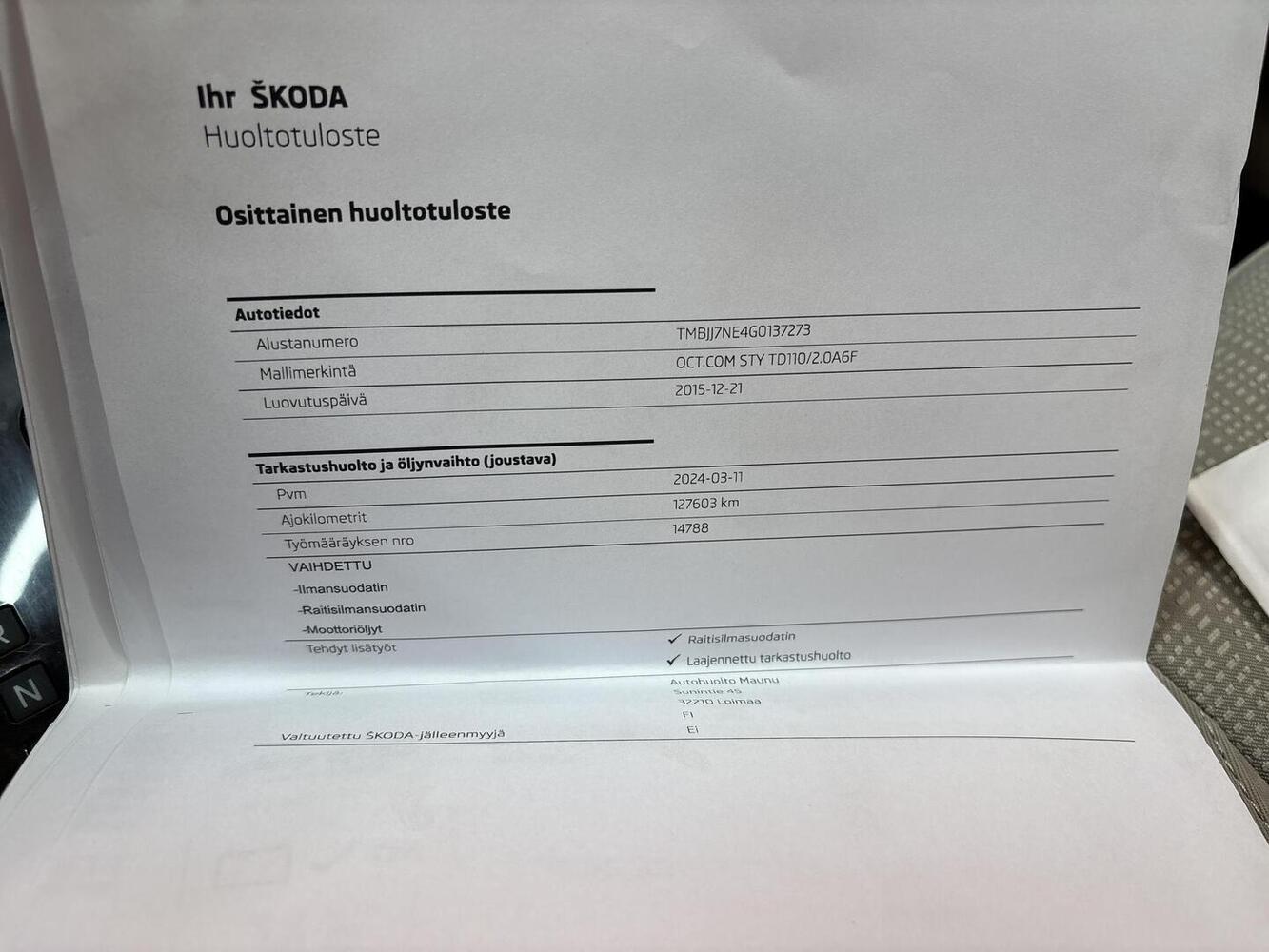 Skoda Octavia vaihtoauto
