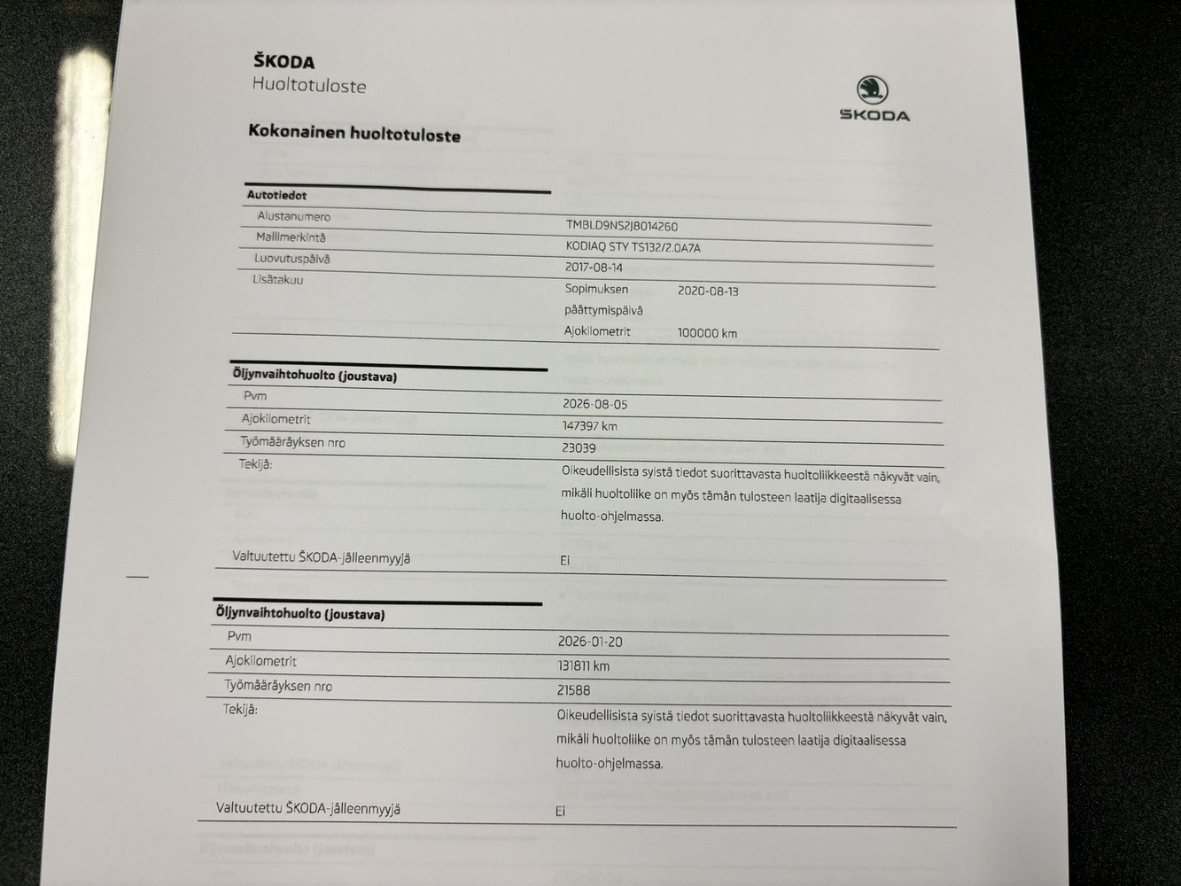 Skoda Kodiaq vaihtoauto