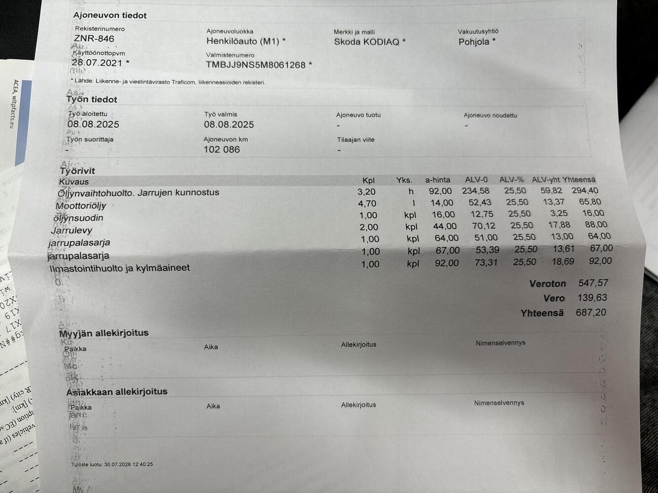 Skoda Kodiaq vaihtoauto