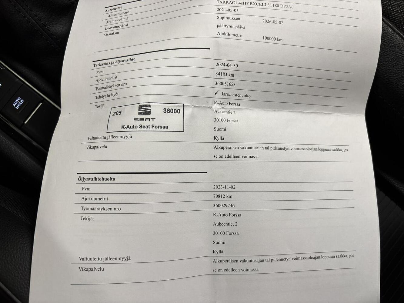SEAT Tarraco vaihtoauto