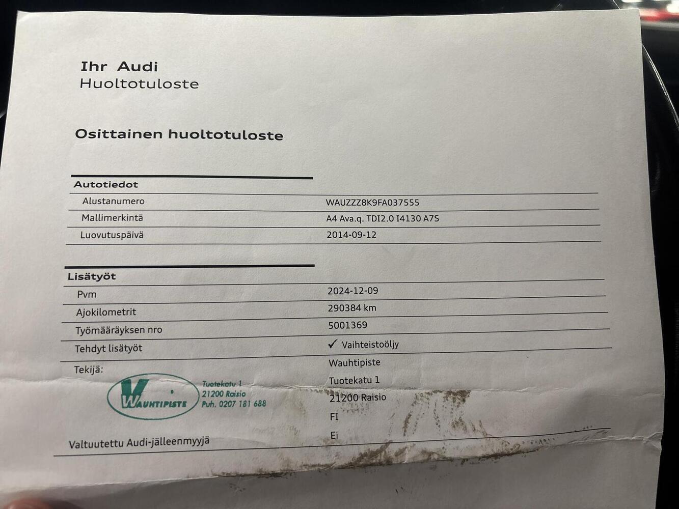 Audi A4 vaihtoauto