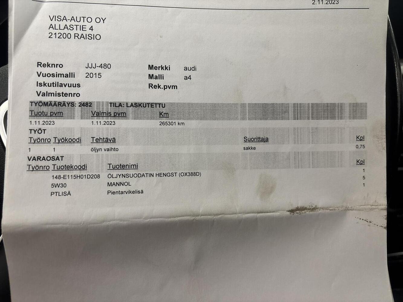 Audi A4 vaihtoauto