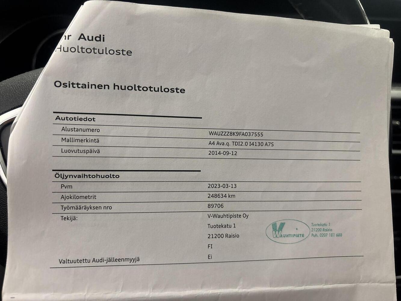 Audi A4 vaihtoauto