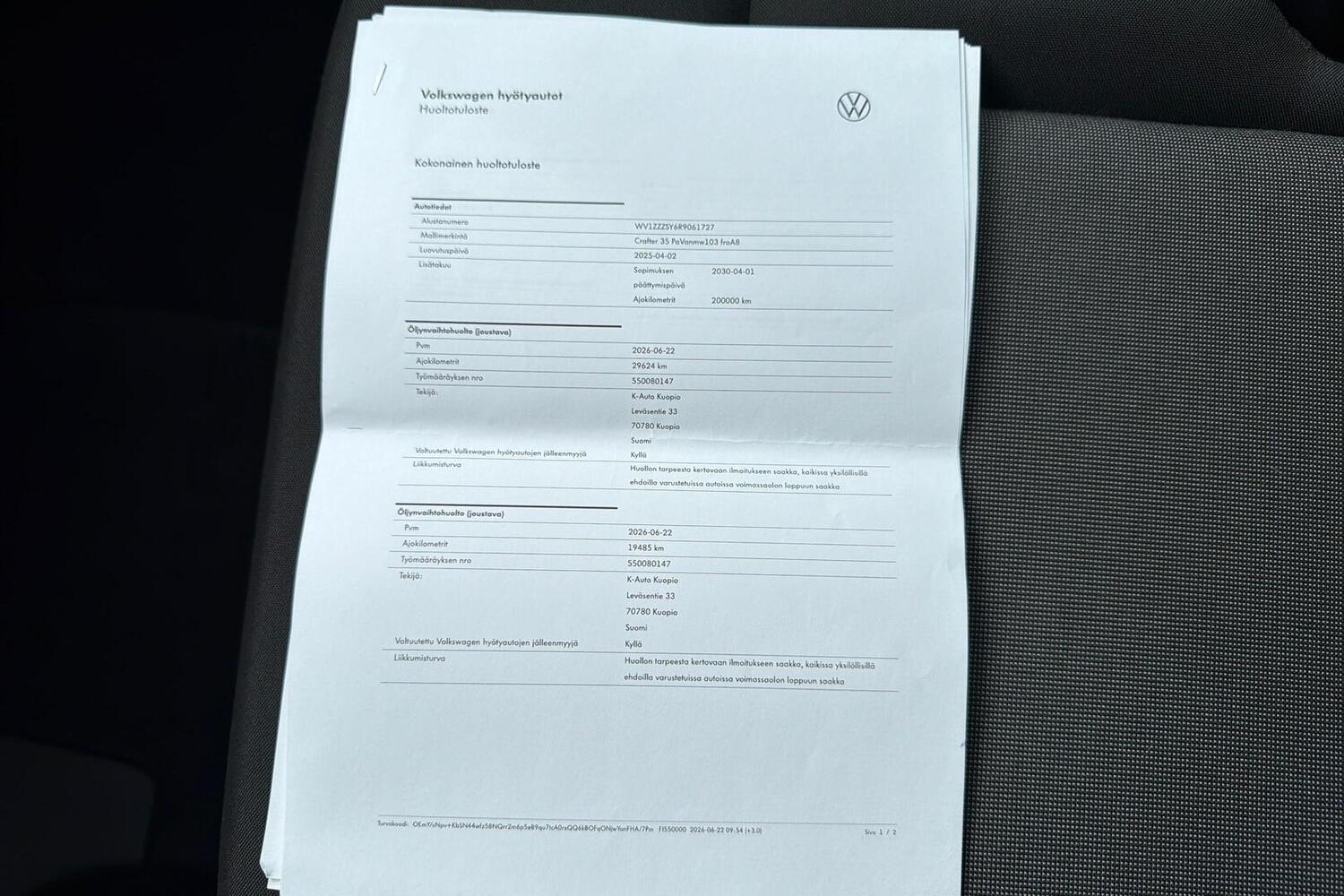 Volkswagen Crafter vaihtoauto