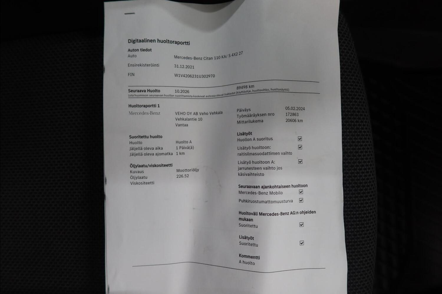 Mercedes-Benz Citan vaihtoauto