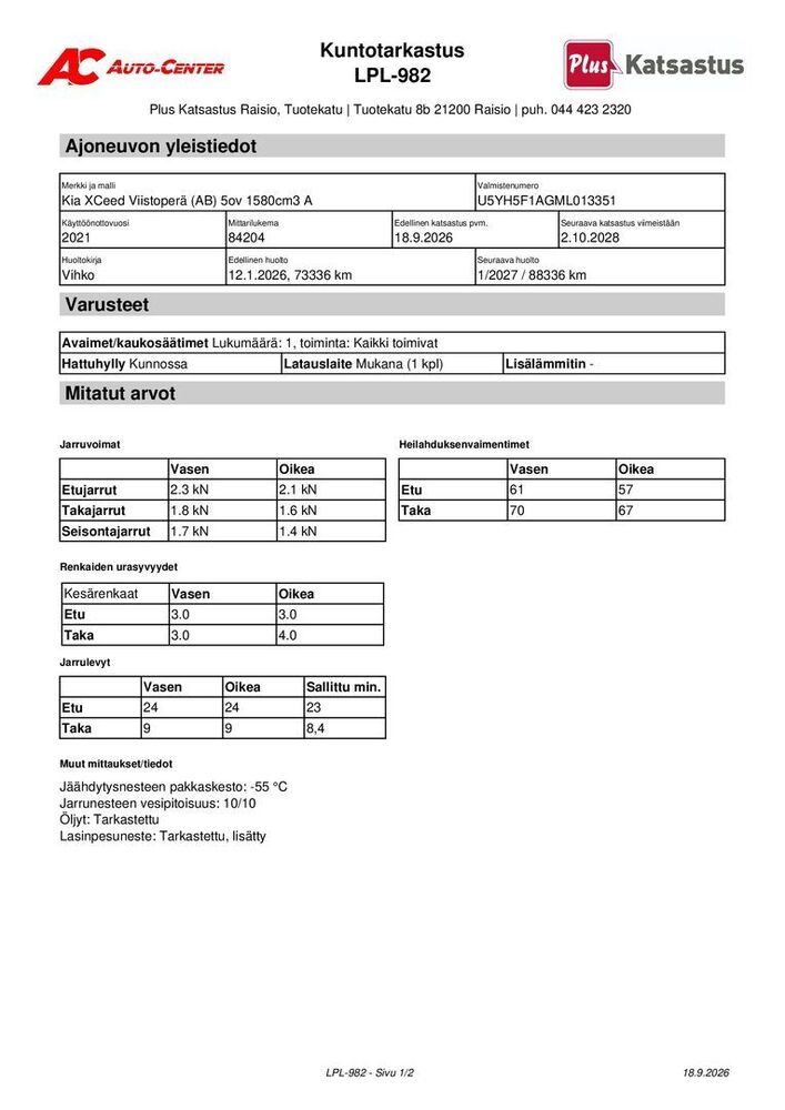 Kia XCeed vaihtoauto