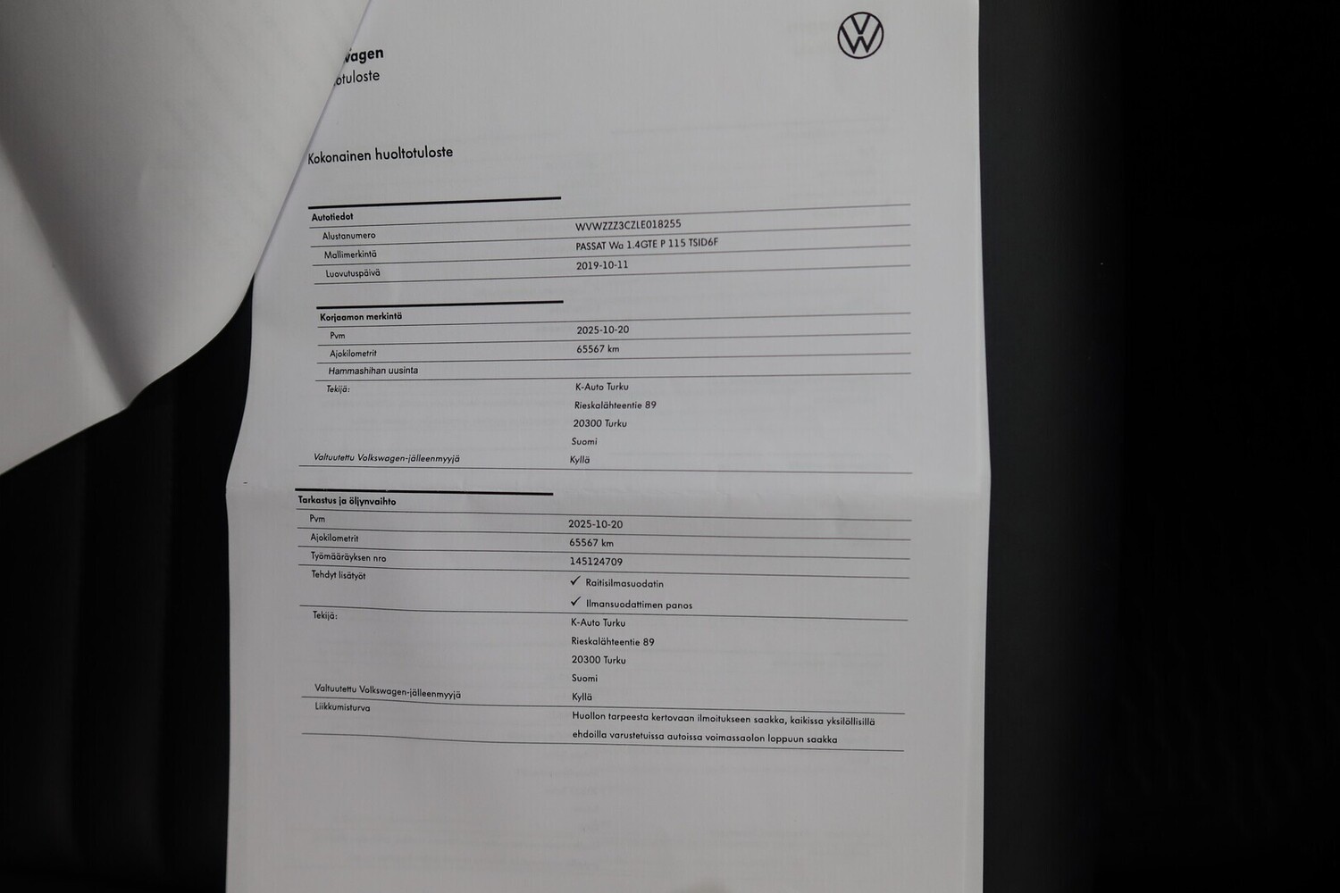 Volkswagen Passat vaihtoauto