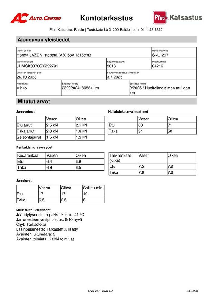 Honda Jazz vaihtoauto