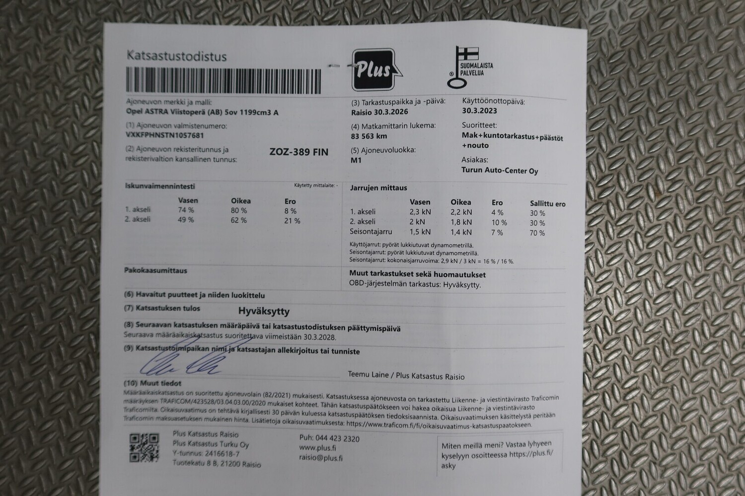 Opel Astra vaihtoauto
