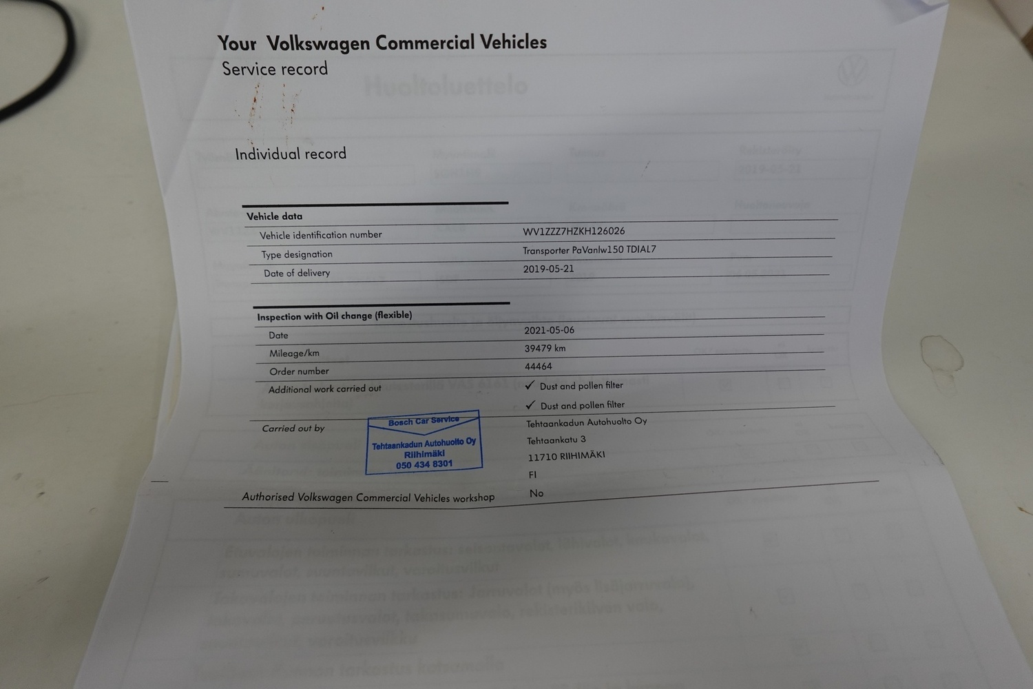Volkswagen Transporter vaihtoauto