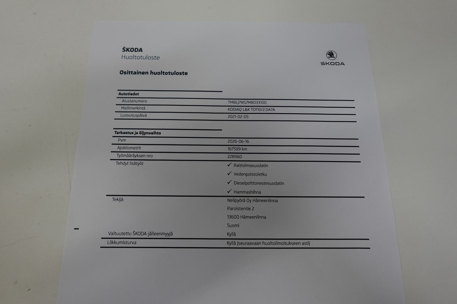 Skoda Kodiaq vaihtoauto