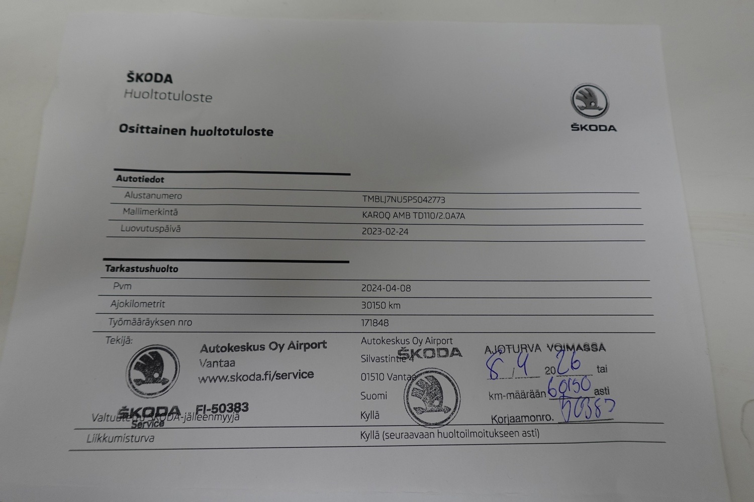 Skoda Karoq vaihtoauto