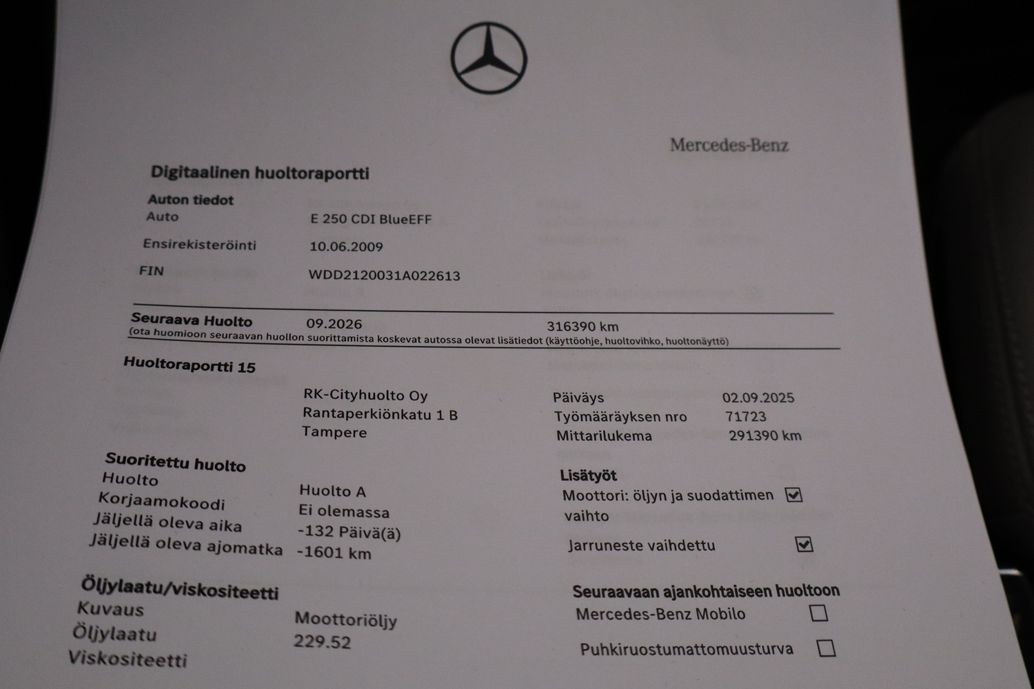 Mercedes-Benz E vaihtoauto