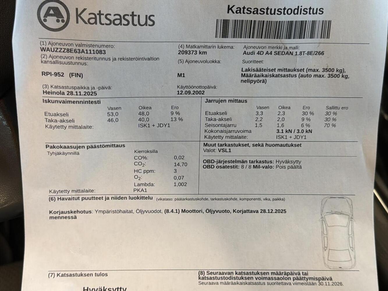 Audi A4 vaihtoauto