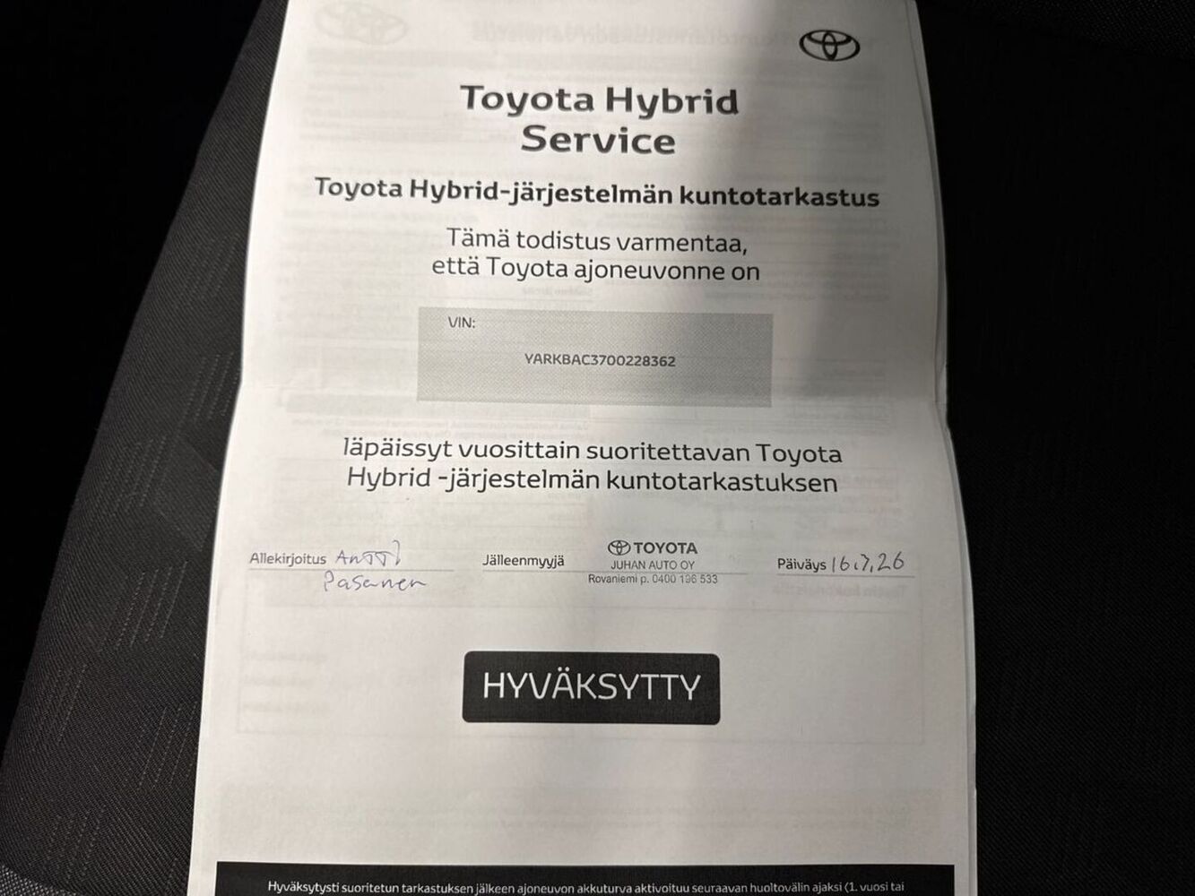 Toyota Yaris vaihtoauto