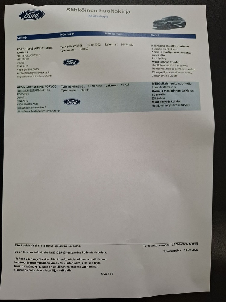 Ford Puma vaihtoauto