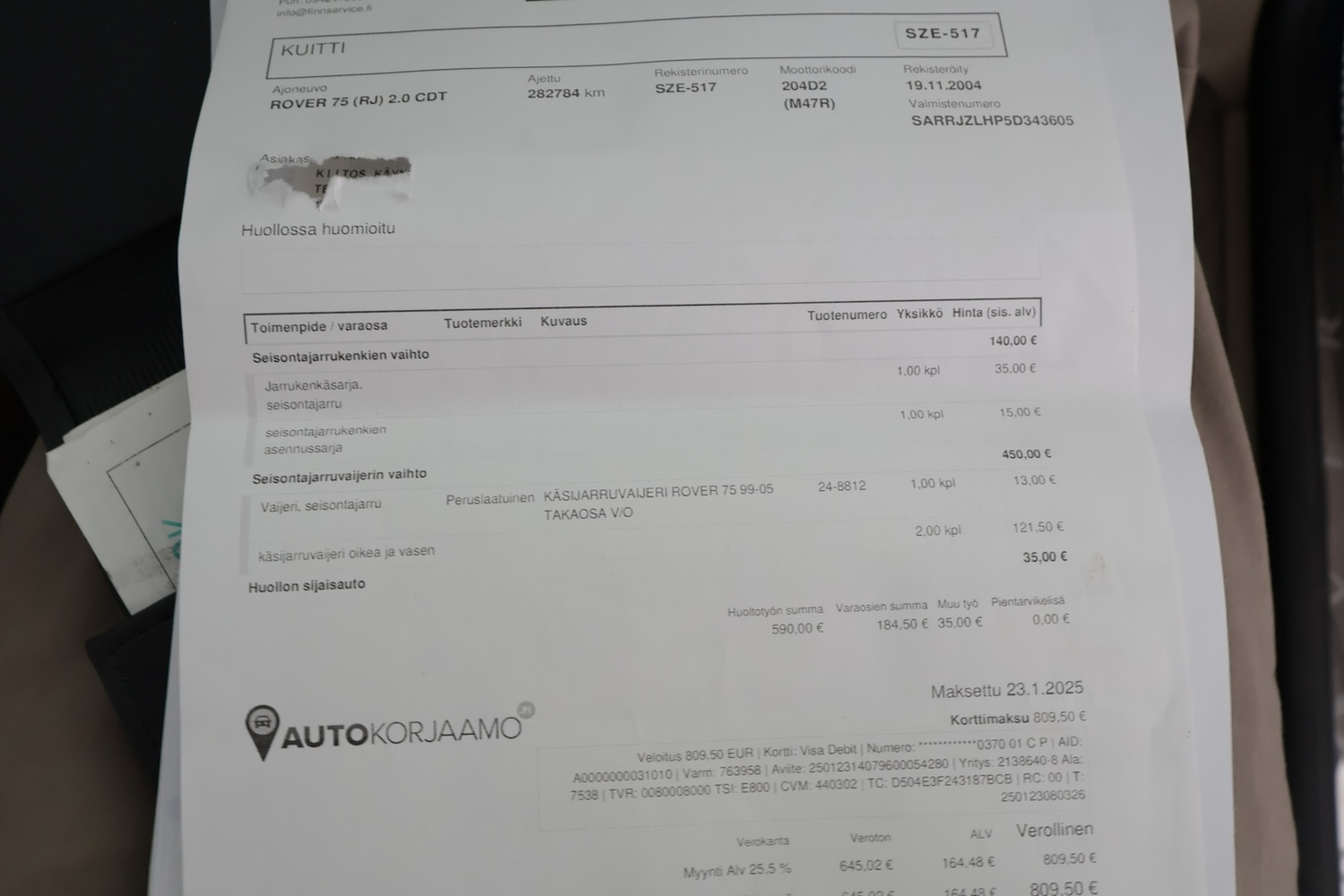 Rover 75 vaihtoauto
