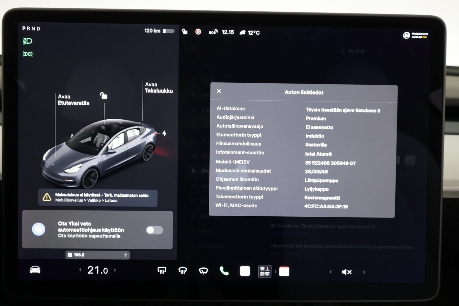 Tesla Model 3 vaihtoauto