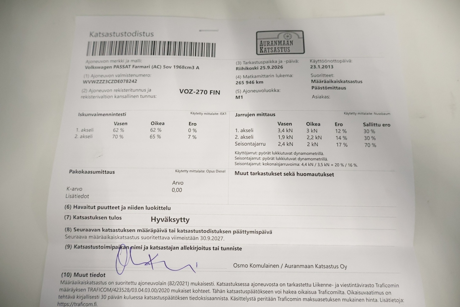 Volkswagen Passat vaihtoauto