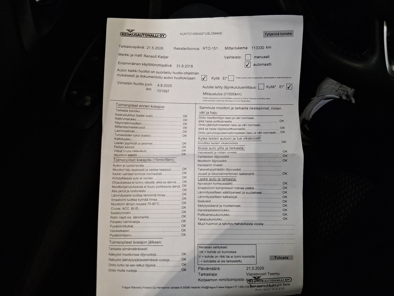 Renault Kadjar vaihtoauto