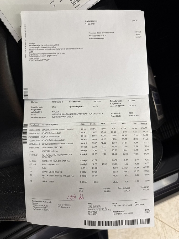 Mitsubishi Outlander vaihtoauto