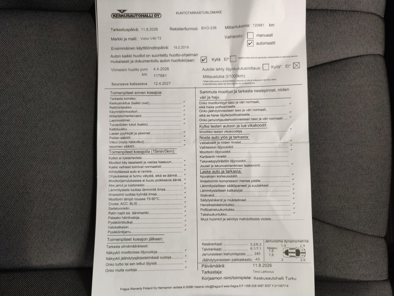Volvo V40 vaihtoauto