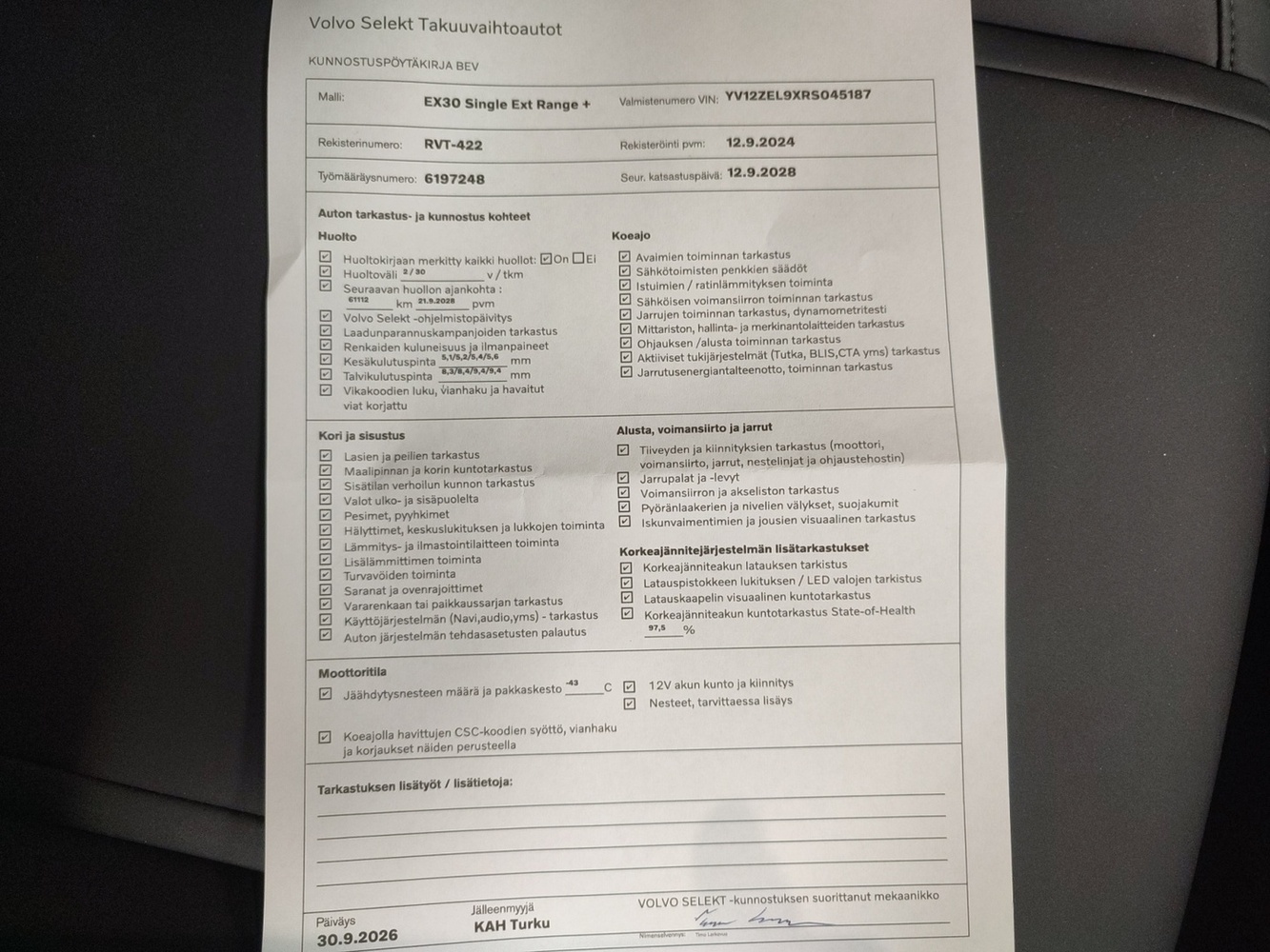 Volvo EX30 vaihtoauto
