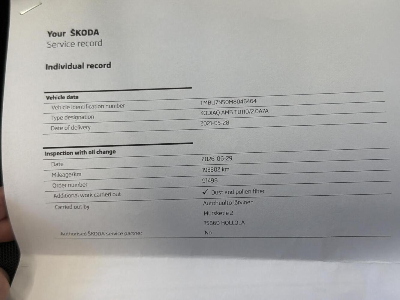 Skoda Kodiaq vaihtoauto