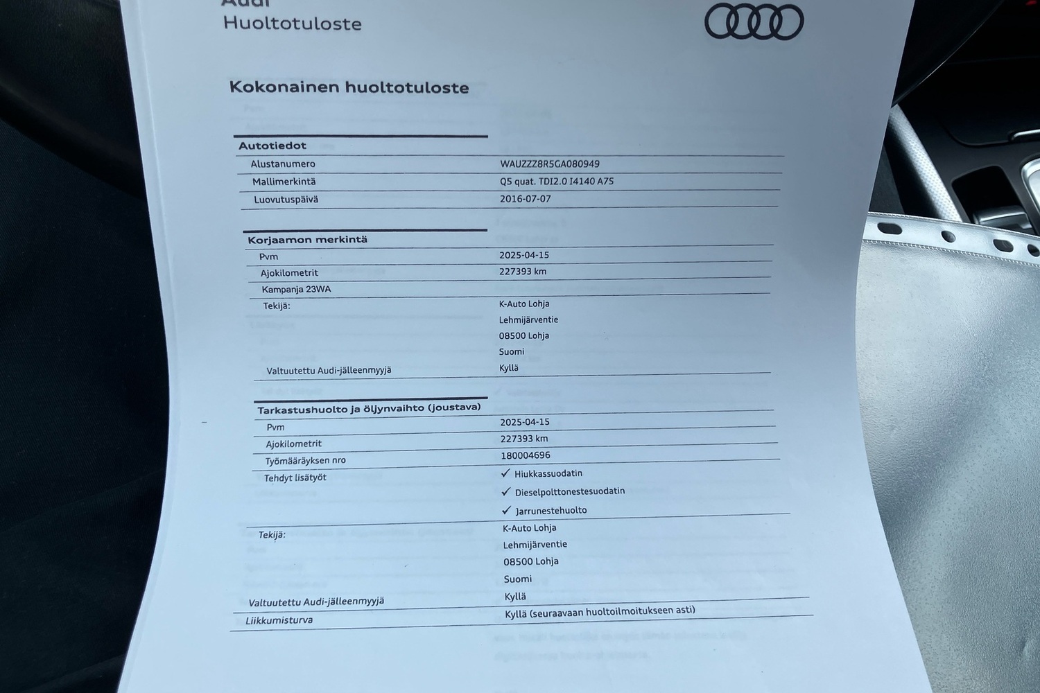 Audi Q5 vaihtoauto